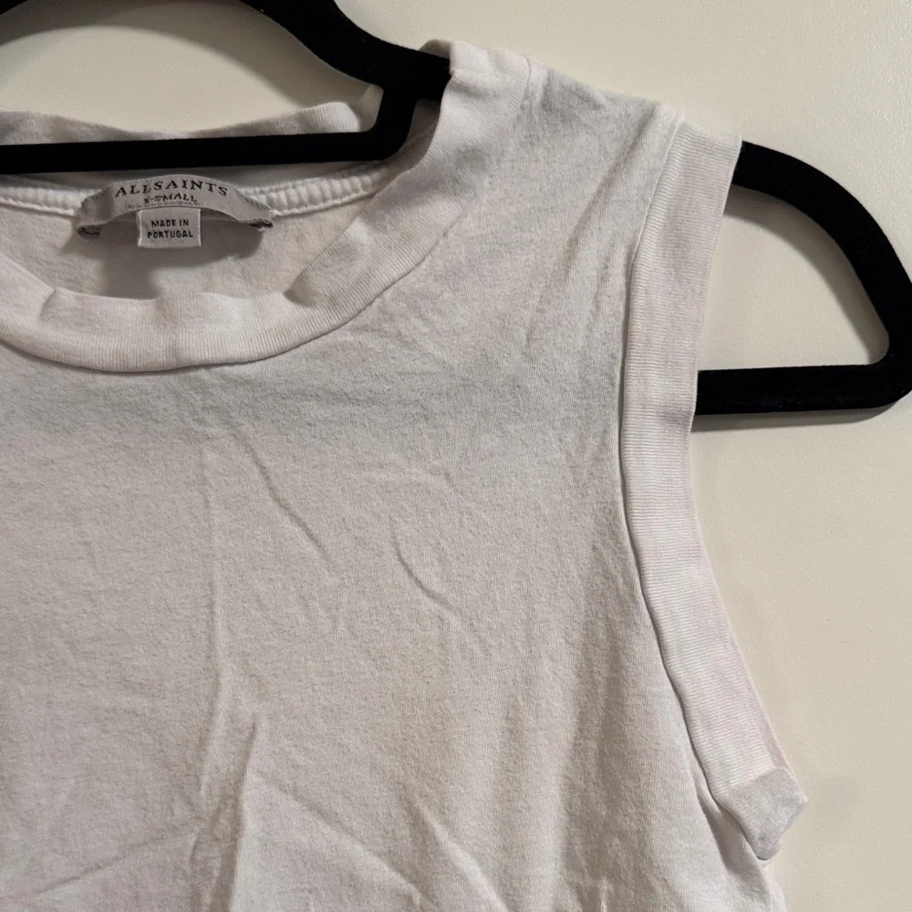 All Saints Classic White Muscle Tee - Picture 5 of 5